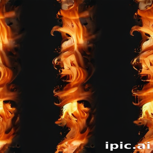 Vivid Flames Dancing Elegantly Against a Dark, Mysterious Background