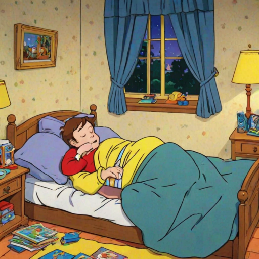 sleeping in cartoons