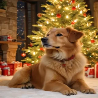 christmas wallpaper dogs