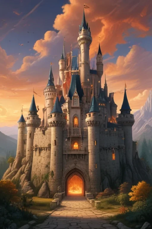 cartoon of castle