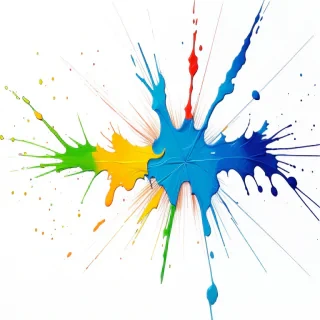 transparent paint splatter