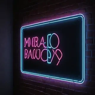 neon sign mockup