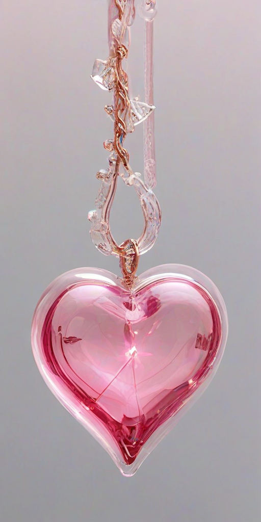 transparent pink heart