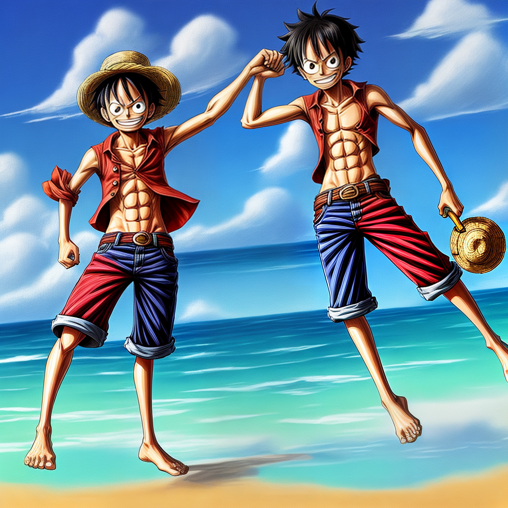 Monkey D. Luffy from one piece time-skip