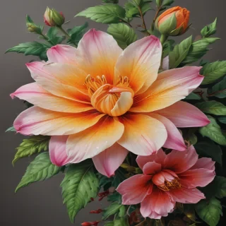 flower drawing images with colour