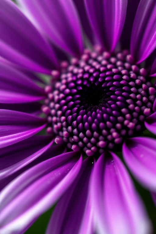 Close-up of a purple and white daisy flower, shallow depth of field, ISO 100, f/2.8, 50mm lens, natural light, DSLR camera, macro photography style.
