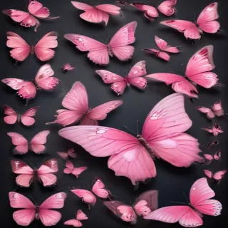 pink butterflies png