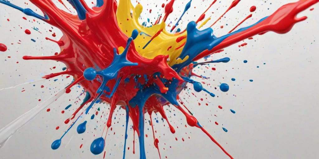 transparent paint splatter