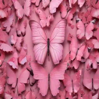 pink butterflies aesthetic