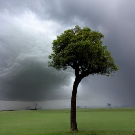 tree in storm being lifted