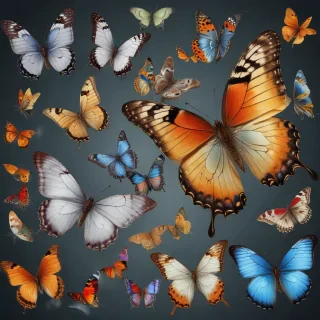 butterflies transparent background