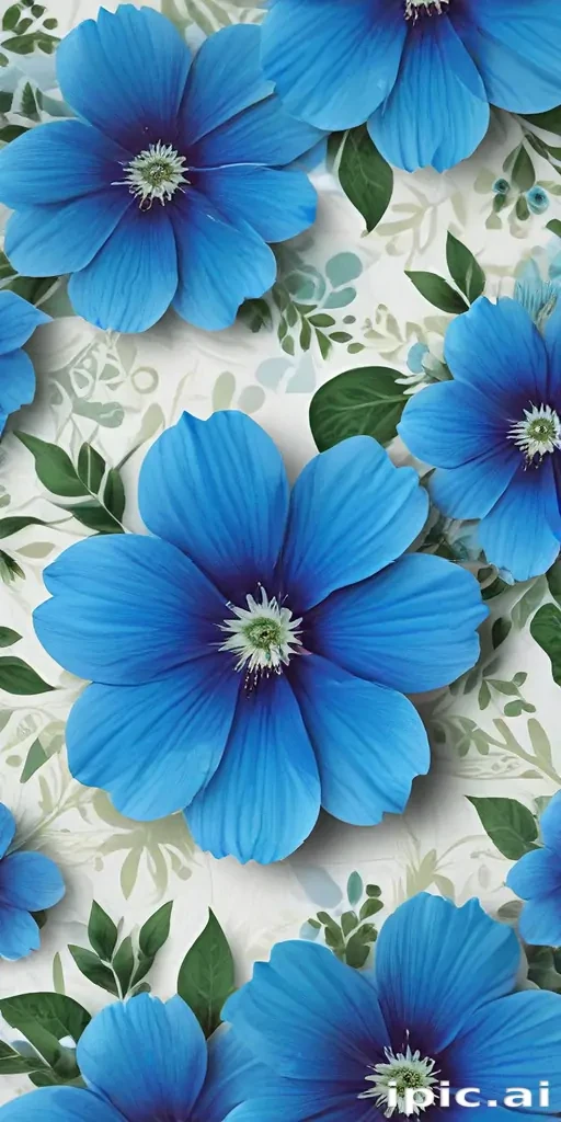 background blue flower wallpaper