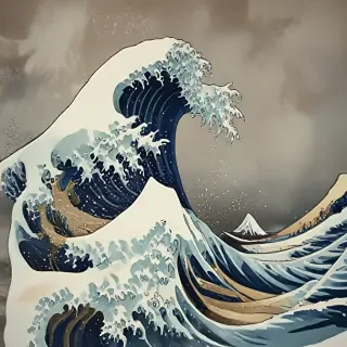 great wave wallpaper