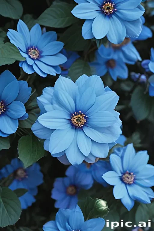 blue flower wallpaper aesthetic