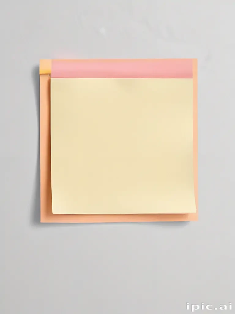 sticky note with transparent background