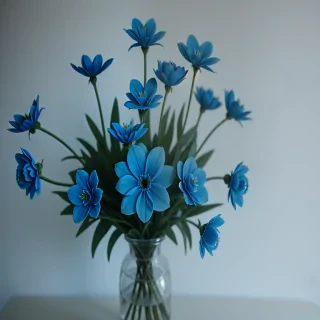 aesthetic blue flowers