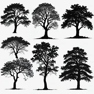 trees silhouette png