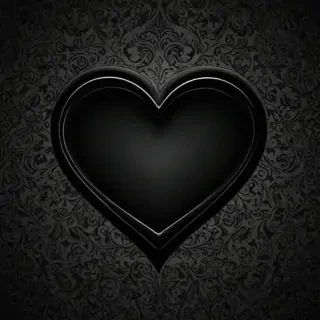 black wallpaper heart