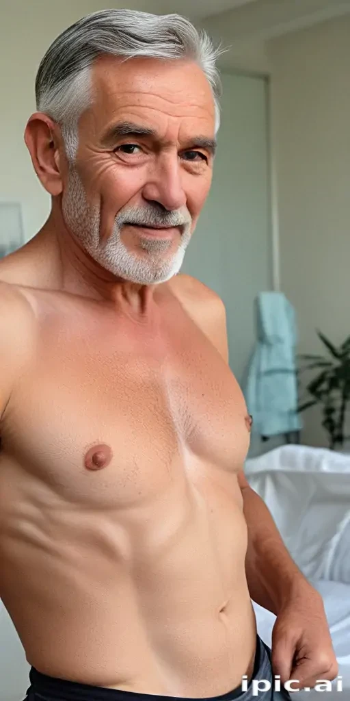 shirtless old men