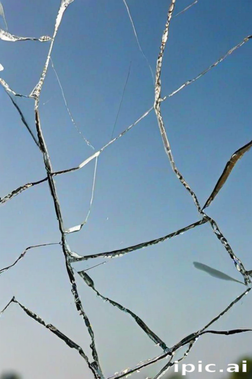 cracked glass transparent
