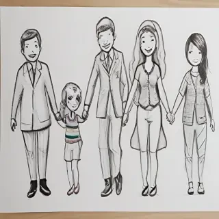 drawings of family