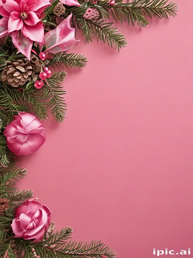 christmas background pink