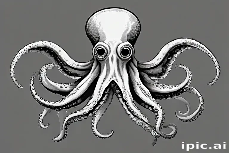 octopus clip art black and white