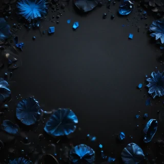 black background blue
