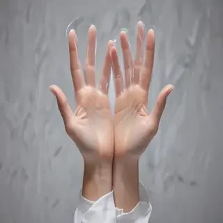 transparent prayer hands