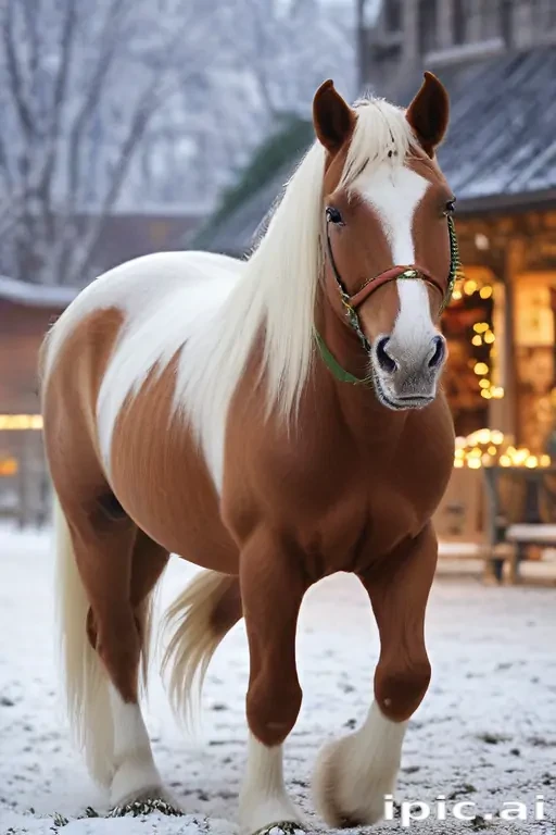 pictures of christmas horses