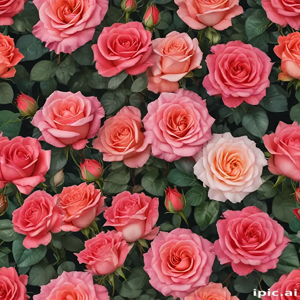 roses in background