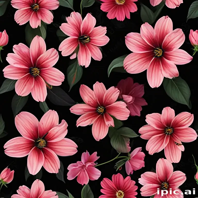 flower black background