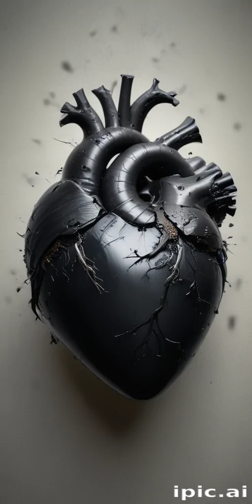 broken black heart