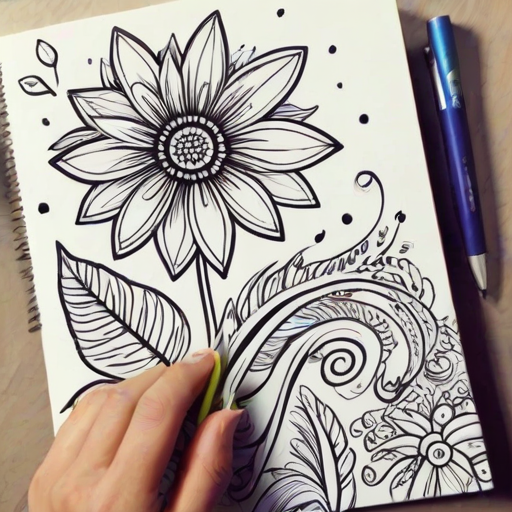 flower doodle art