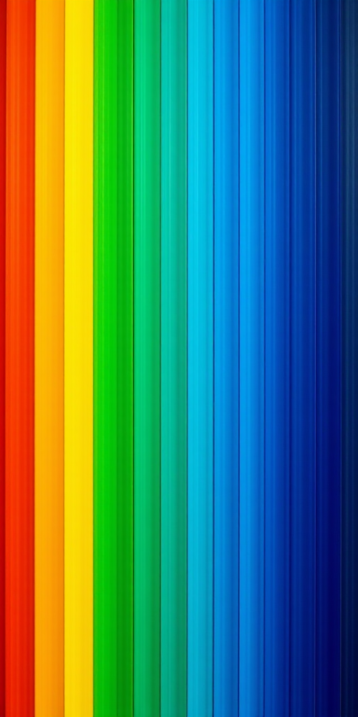 Generate an abstract image with vertical color stripes in vibrant shades of blue, green, yellow, and red, using a DSLR camera with a focal length of 50mm, aperture set to f/8, ISO 100, shot from a frontal view with a shallow depth of field, ensuring high contrast and clarity.
