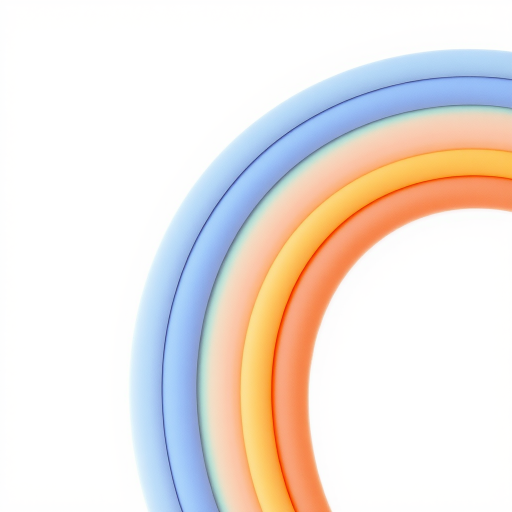 Create a vibrant and colorful illustration of a pastel rainbow with smooth arching lines against a soft white background, shot with a Canon EOS R5 at f/2.8, ISO 100, 35mm focal length, in natural light for an ethereal effect.