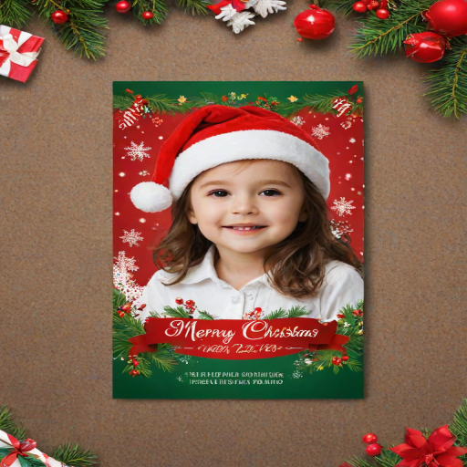 christmas card template psd