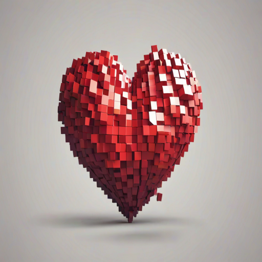 pixelated heart png