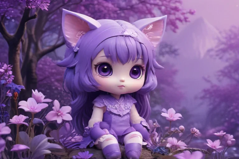 kawaii purple wallpaper