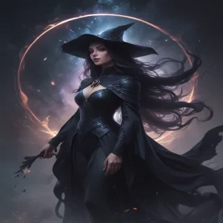 beautiful dark witch fantasy art