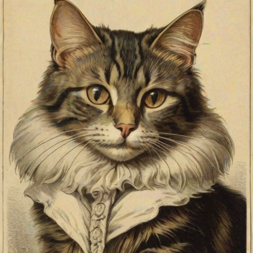 vintage cat illustration