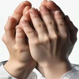 praying hands transparent