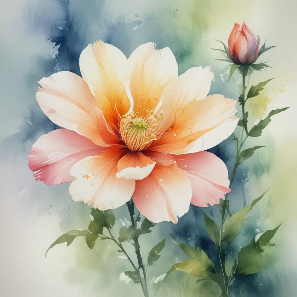 flower watercolor background