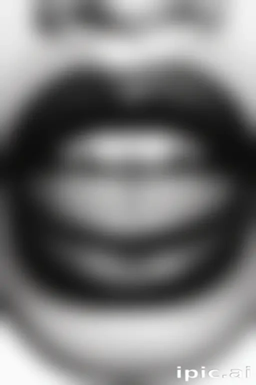 lips clipart black and white