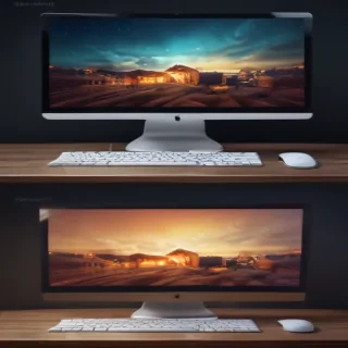 computer website mockup