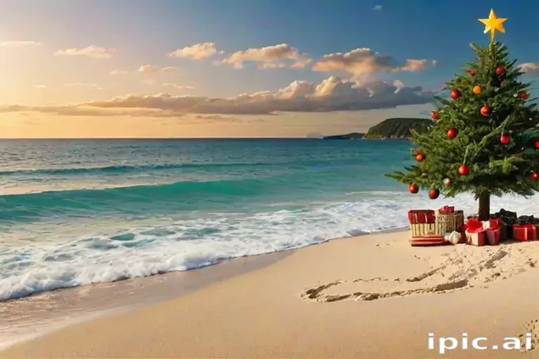 christmas beach wallpaper