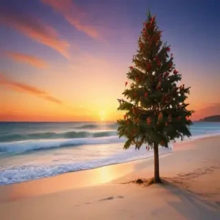 christmas beach wallpaper