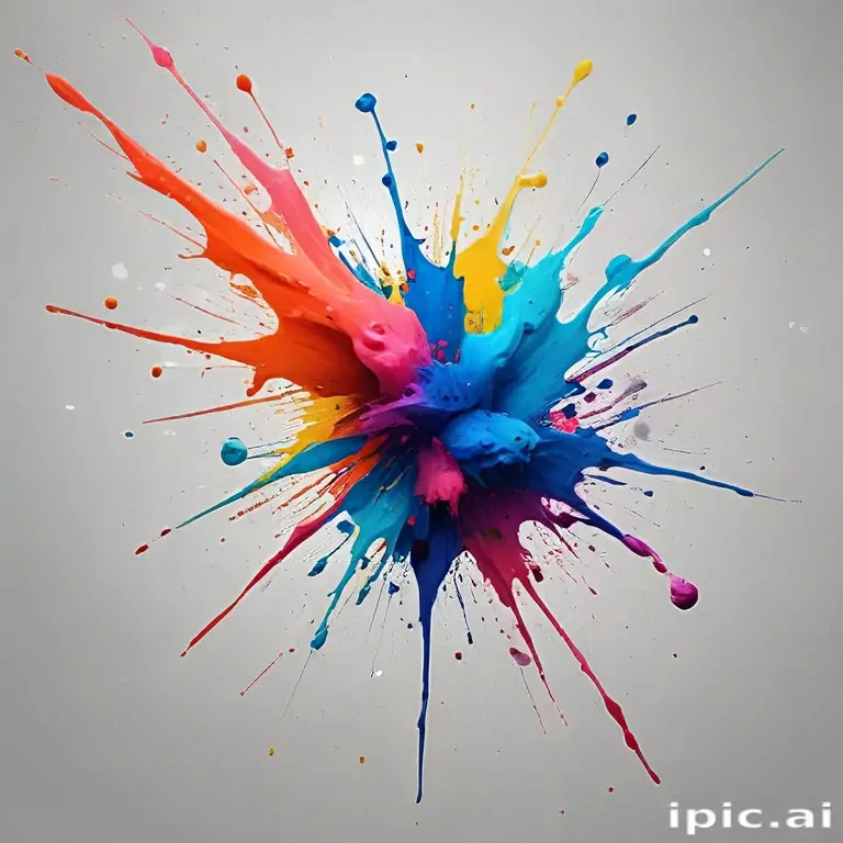 transparent paint splatter
