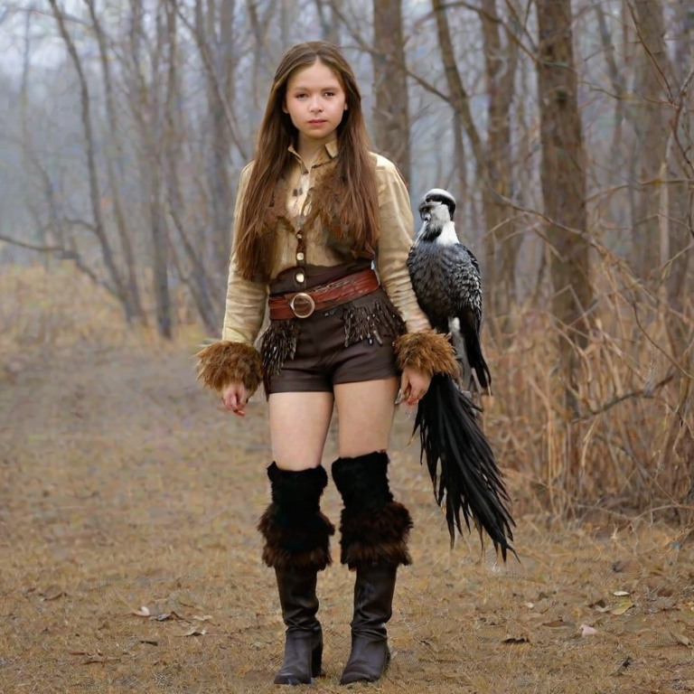 contessa,furry, 1girl, two-tone fur, long sleeves, shirt, feathers, pants, high boots, bird girl, contessa animalympics, avian, beak