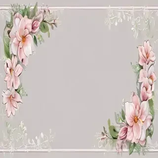transparent floral border